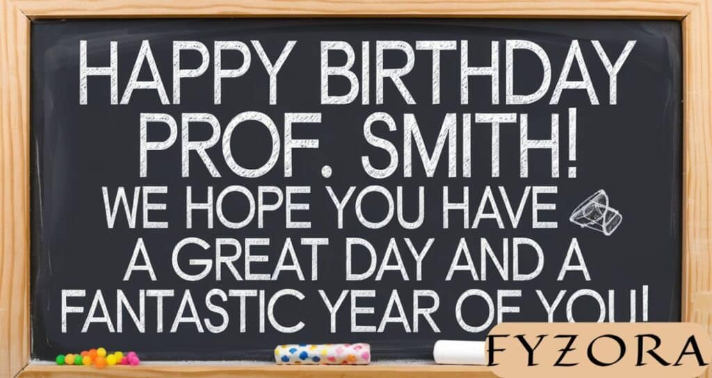 Birthday Wishes for Professors